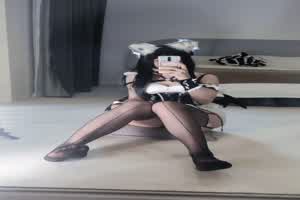 猫猫小恶魔黑丝长腿真性感  背景图片